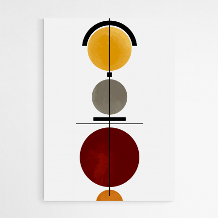 Set 3 tablouri, Intaglio, Stil Abstracte, print pe hartie foto Fine Art, postere minimaliste, Figuri geometrice, color, pentru living [5]