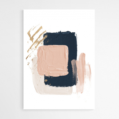 Set 3 tablouri, Intaglio, Abstracte, color, print pe hartie foto Fine Art, postere moderne albe cu forme abstrace colorate, pentru living [2]
