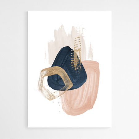 Set 3 tablouri, Intaglio, Abstracte, color, print pe hartie foto Fine Art, postere moderne albe cu forme abstrace colorate, pentru living [3]