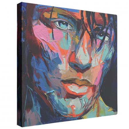 Tablou canvas, abstract, baiat pictat, multicolor, pentru dormitor [1]
