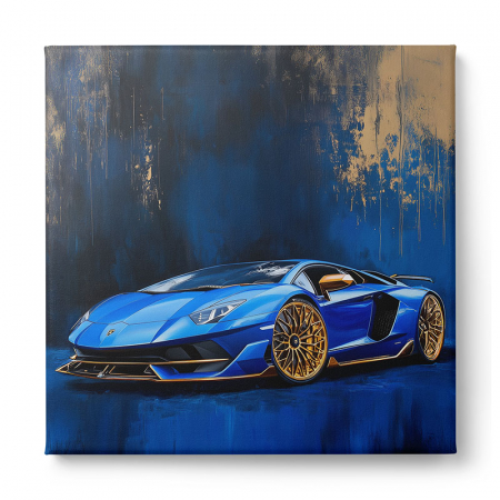 Tablou canvas cu Lamborghini albastru [1]