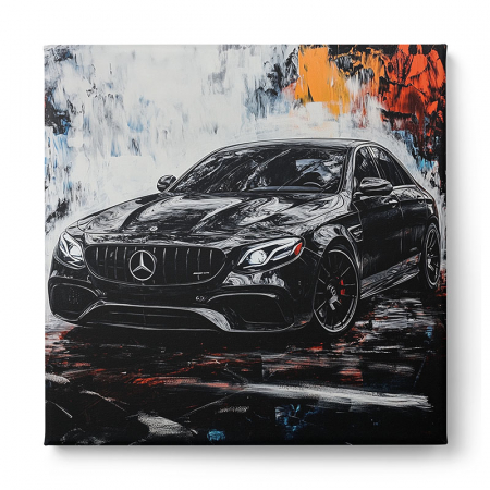 Tablou canvas abstract modern cu mașină Mercedes [1]