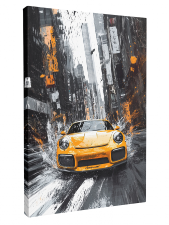 Tablou canvas cu mașini sport în stil abstract [2]