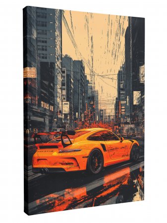 Tablou canvas cu mașini sport în stil abstract [1]