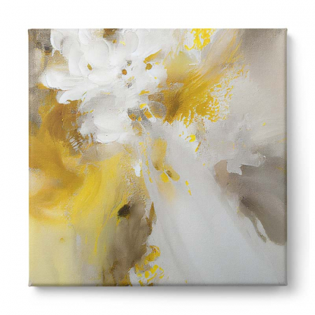 Tablou abstract crem, alb și galben [1]