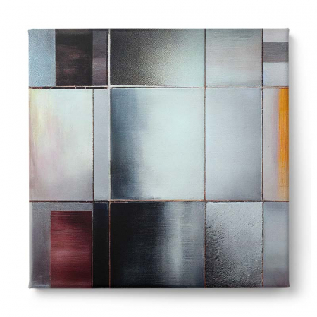 Tablou abstract canvas gri – decor elegant pentru dormitor modern [1]