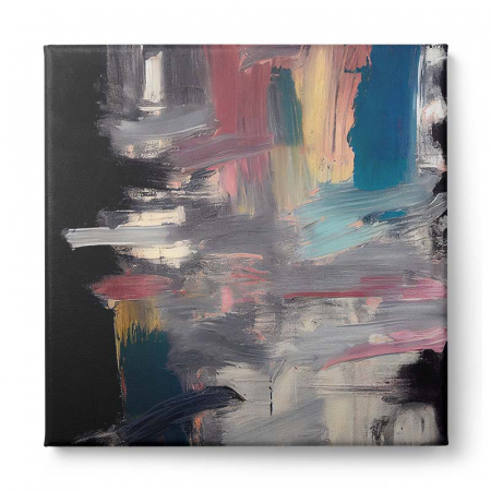 Tablou canvas abstract cu negru și gri – Artă contemporană pentru holuri și decoruri moderne [1]