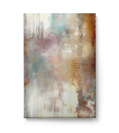 Tablou canvas abstract pastel oxidat – Artă modernă pentru hol sau baie [1]
