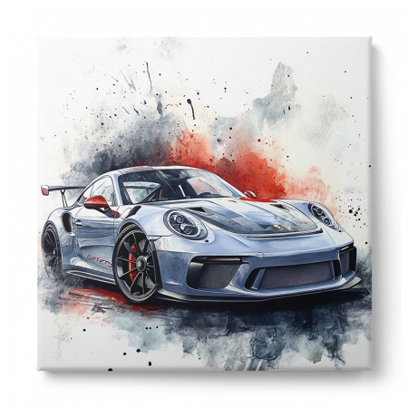 ablou canvas cu mașini sport, stil abstract modern [2]