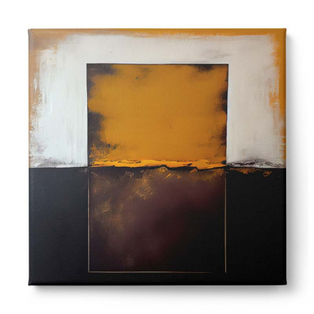 Tablou canvas, abstract, modern, geometric, nuante de portacaliu, pentru living [1]