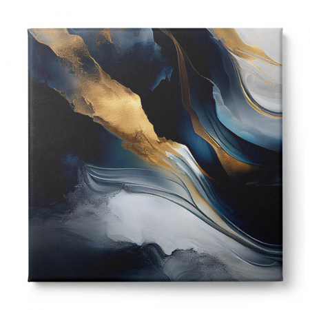 Tablou canvas, abstract, modern, nuante de alb, albastru, maro, pentru living, birou [1]