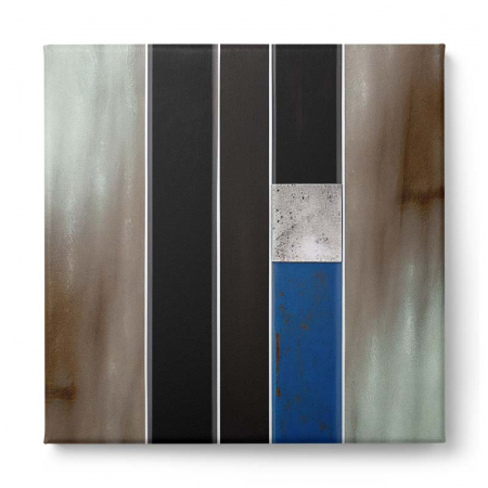 Tablou canvas abstract cu albastru și negru – Design geometric modern pentru holuri rafinate [1]