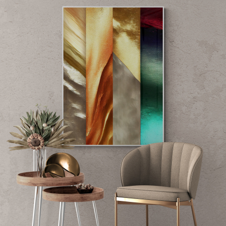 Tablouri Abstracte - Tablou canvas abstract auriu – decor elegant pentru living sau birou modern