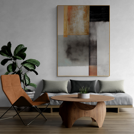 Tablouri Abstracte - Tablou canvas abstract gri – decor elegant pentru living și hol modern