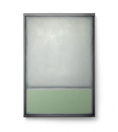 Tablou canvas, abstract, modern, nuante de gri si verde, pentru birou, living [1]