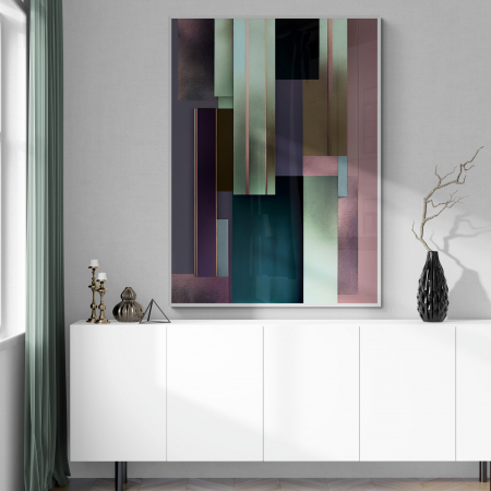 Tablouri Abstracte - Tablou canvas abstract mov – decor elegant pentru living sau birou modern