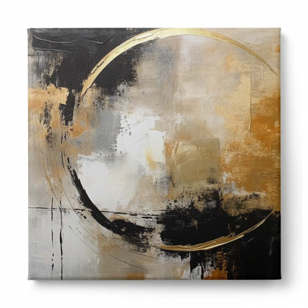 Tablou canvas, abstract, modern, nuante de negru si crem pentru living, birou [1]