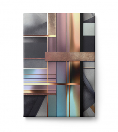 Tablou canvas abstract roz colorat – accent modern pentru living expresiv [1]