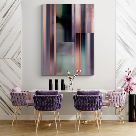 Tablouri Abstracte - Tablou canvas abstract roz și mov – decor modern pentru bucătărie