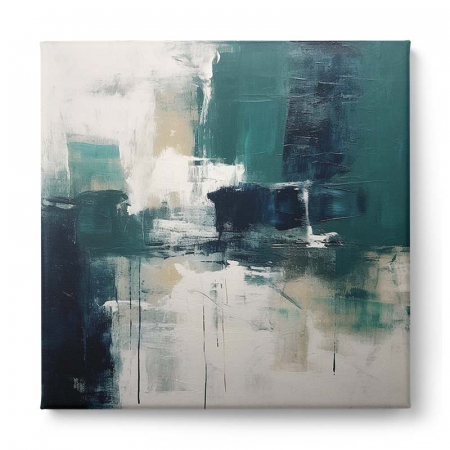 Tablou abstract modern verde și negru [1]