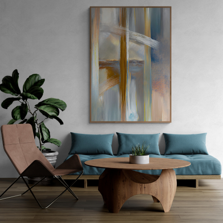 Tablouri Abstracte - Tablou canvas, abstract, modern, nuante deschise, pentru living,