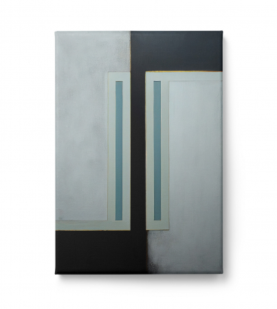 Tablou canvas abstract gri și negru – decor modern sobru pentru living și birou [1]