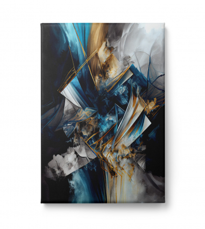 Tablou canvas, abstract, modern, nuante de albastru, pentru living [1]