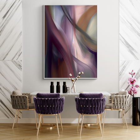 Tablouri Abstracte - Tablou canvas, abstract, modern, nuante metalice, pentru bucatarie, sufragerie