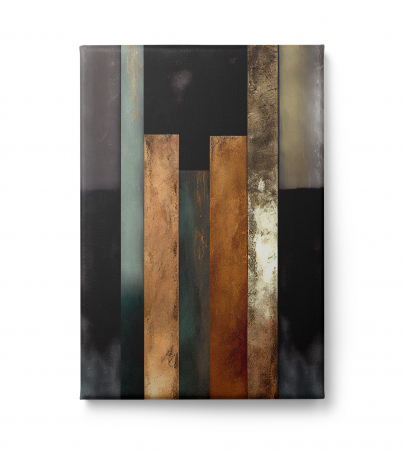 Tablou canvas abstract auriu – accent elegant pentru living modern [1]