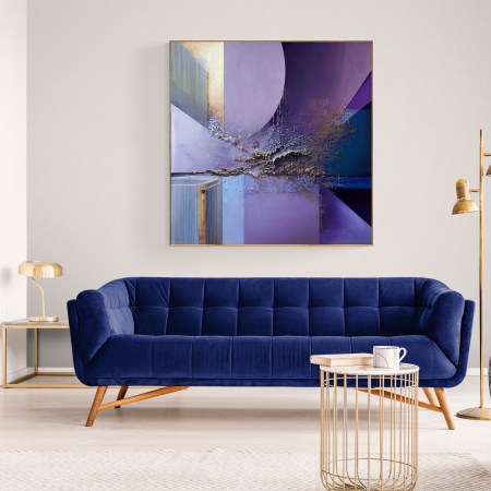 Tablouri Abstracte - Tablou canvas, abstract, modern, nuante mov, lila, pentru living