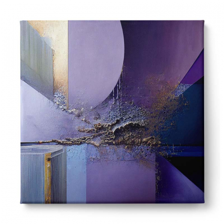Tablou canvas, abstract, modern, nuante mov, lila, pentru living [1]