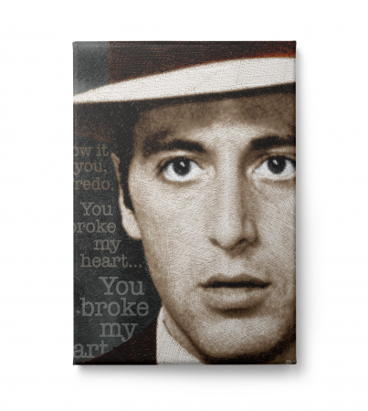 Tablou canvas portret în tonuri sepia al lui Al Pacino (Michael Corleone) [1]