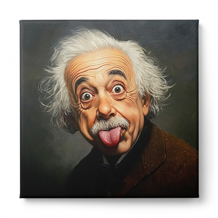 Tablou Canvas Albert Einstein – Portret Comic [1]