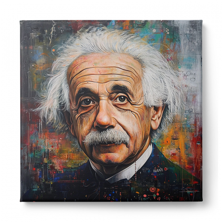 Tablou Canvas Albert Einstein – Portret  Abstract [1]