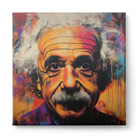 Tablou Canvas Albert Einstein – Portret Comic [1]