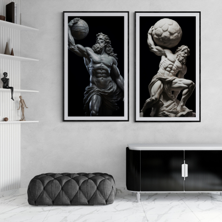 Tablouri cu Celebritati - Tablouri Canvas Statui – Atlas