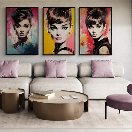 Tablouri cu Celebritati - Tablou Canvas  Portret Audrey Hepburn
