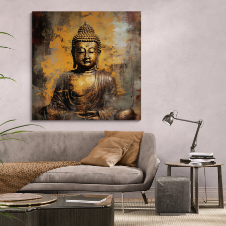 Tablouri Buddha - Tablou Canvas Buddha Auriu