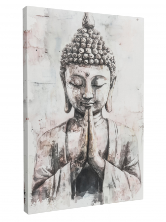 Tablou Canvas Buddha Gri Argintiu [1]