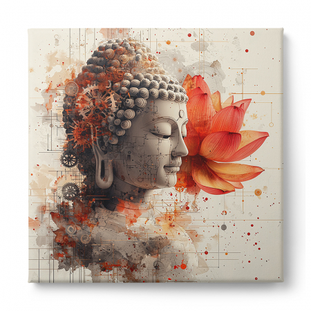 Tablou Canvas Buddha și Lotus [1]