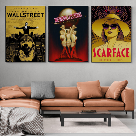 Tablouri cu Celebritati - Tablouri Canvas The Wolf of Wall Street, Scarface