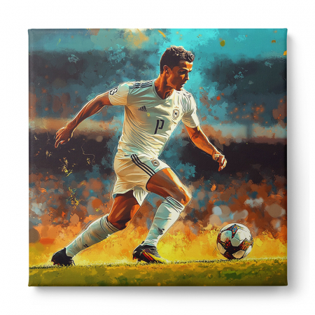 Tablou canvas cu Cristiano Ronaldo în acțiune pe teren [1]