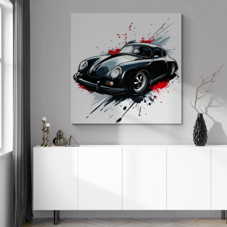 Tablouri cu Masini - Tablou canvas cu o mașină clasică neagră