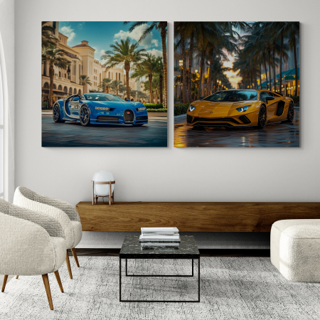 Tablouri cu Masini - Tablou canvas reprezentând super Masini moderne