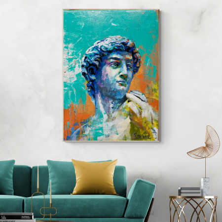 Tablouri cu Celebritati - Tablou Canvas David Portret Pop Art,