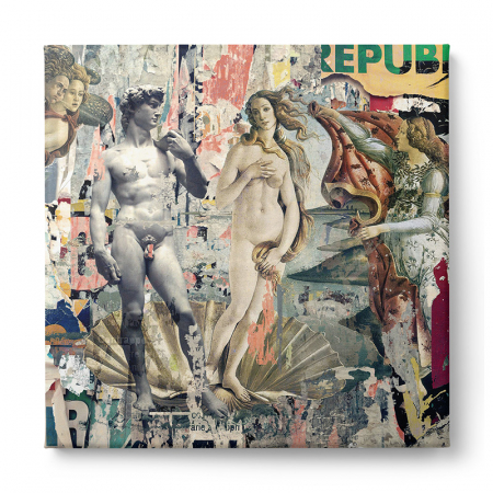 Tablou Canvas Colaj Artistic – David, Venus [2]