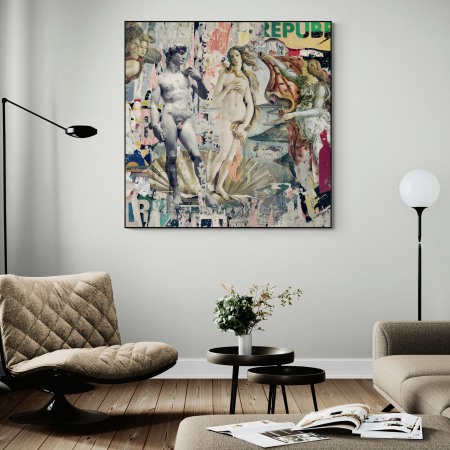 Tablouri cu Celebritati - Tablou Canvas Colaj Artistic – David, Venus