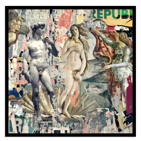 Tablou Canvas Colaj Artistic – David, Venus [1]