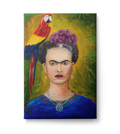 Tablou Canvas Portret Colorat Frida Kahlo [1]
