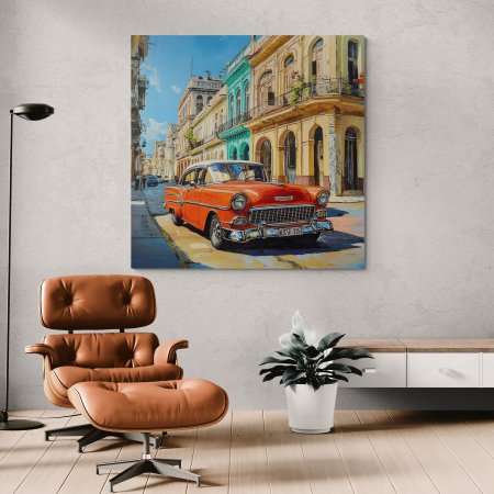 Tablouri cu Masini - Tablou canvas cu o mașină americană retro